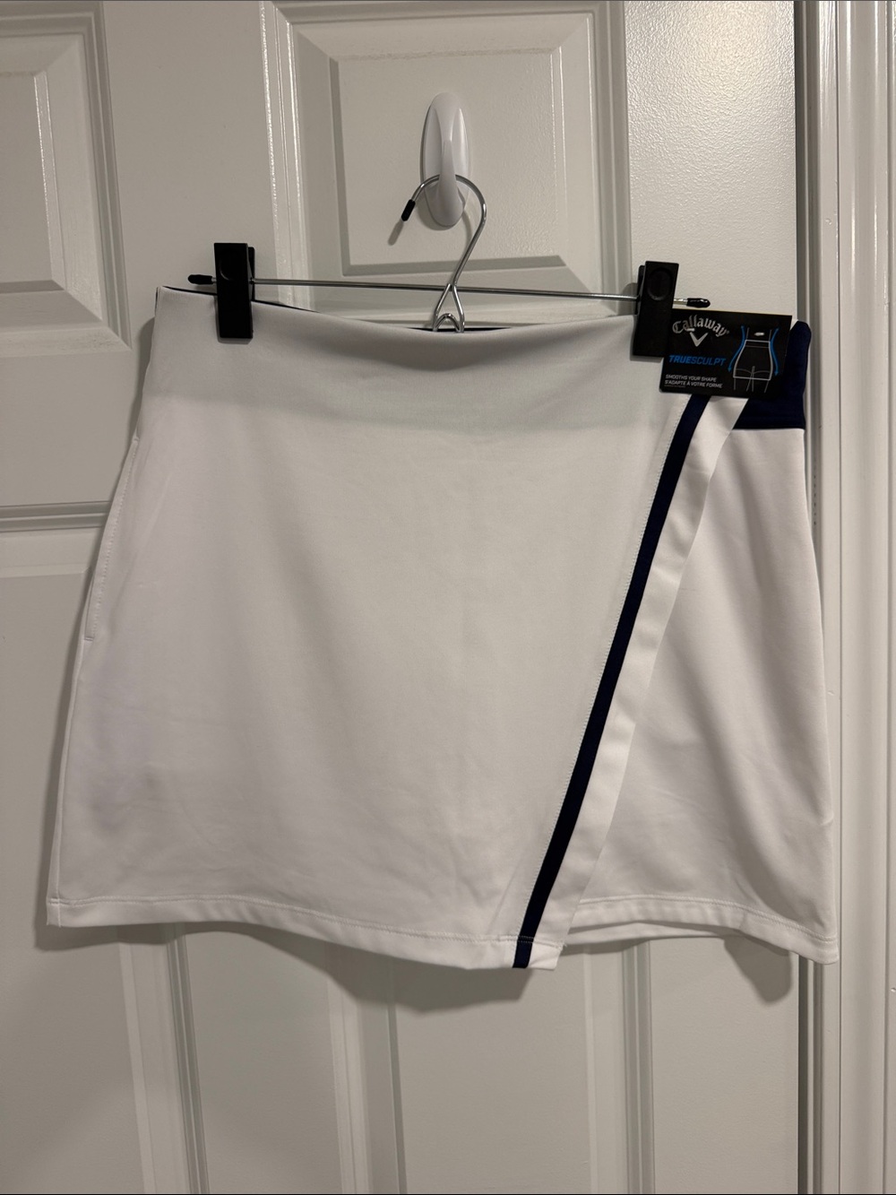 BRAND NEW Callaway Women’s TrueSculpt Golf Skirt Bright White Navy Skort Shorts